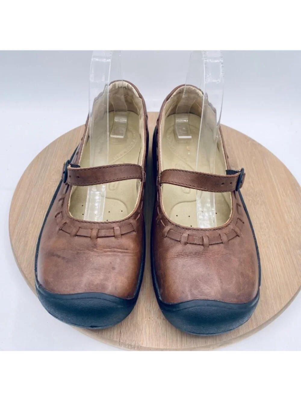 Keen Mary Jane Shoes Womens 9 Brown Leather Winslow Sporty Flats